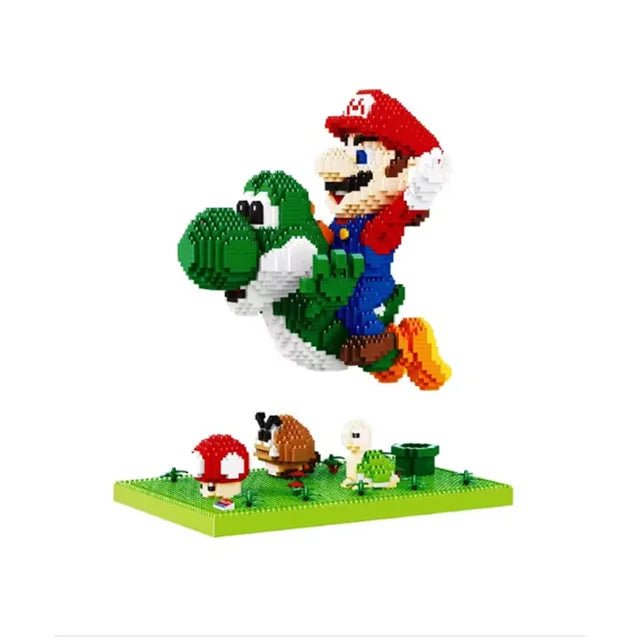 Mini Bricks Mario Bros Met Vliegende Yoshi