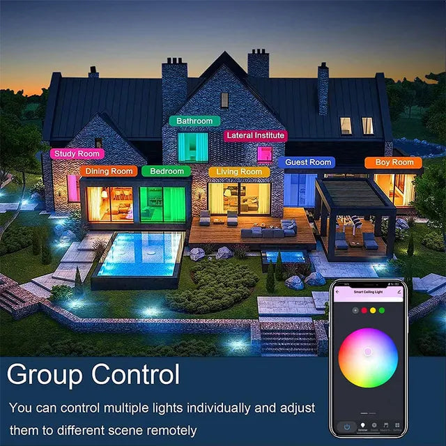 Tuya Multicolour Neon SMART LED  WiFi RGB Plafondlamp rond