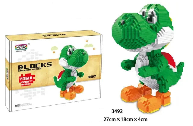 Mini Bricks Prinses Peach Bowser en Yoshi