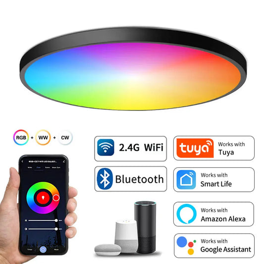 Tuya Multicolour Neon SMART LED  WiFi RGB Plafondlamp rond